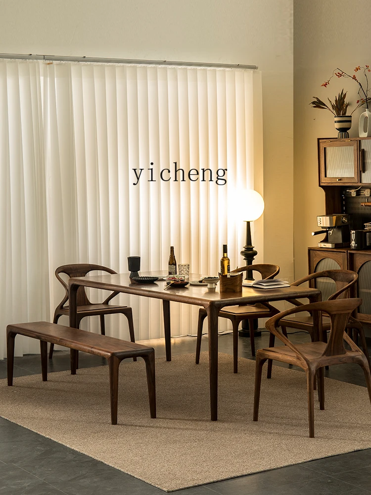 TWR Solid Wood Dining Table Black Walnut Rectangular Dining Table Desk Tea Table
TWR Solid Wood Dining Table Black Walnut Rectangular Dining Table Desk Tea Table