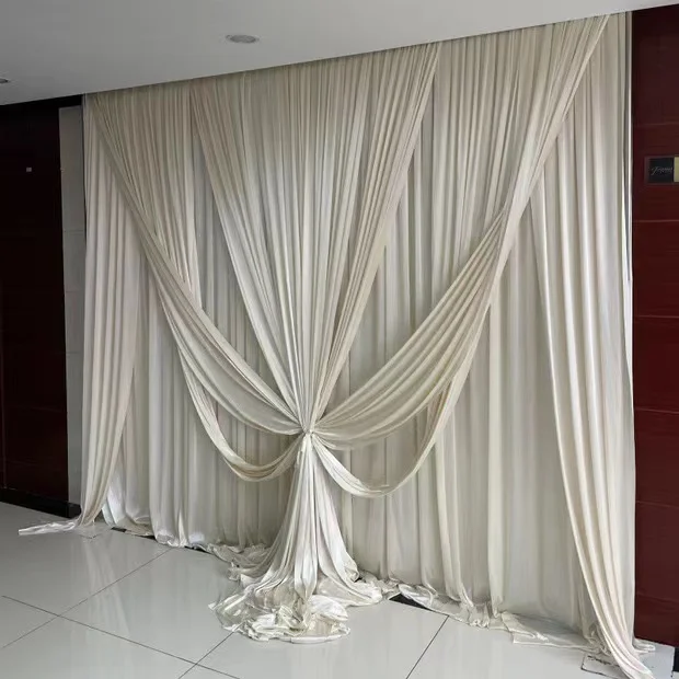 10x10FT New Beige Stage Background Swag Wedding Props Backdrop Custom Design Stage Party Event Curtain Church Wedding Decoration
10x10FT New Beige Stage Background Swag Wedding Props Backdrop Custom Design Stage Party Event Curtain Church Wedding Decoration