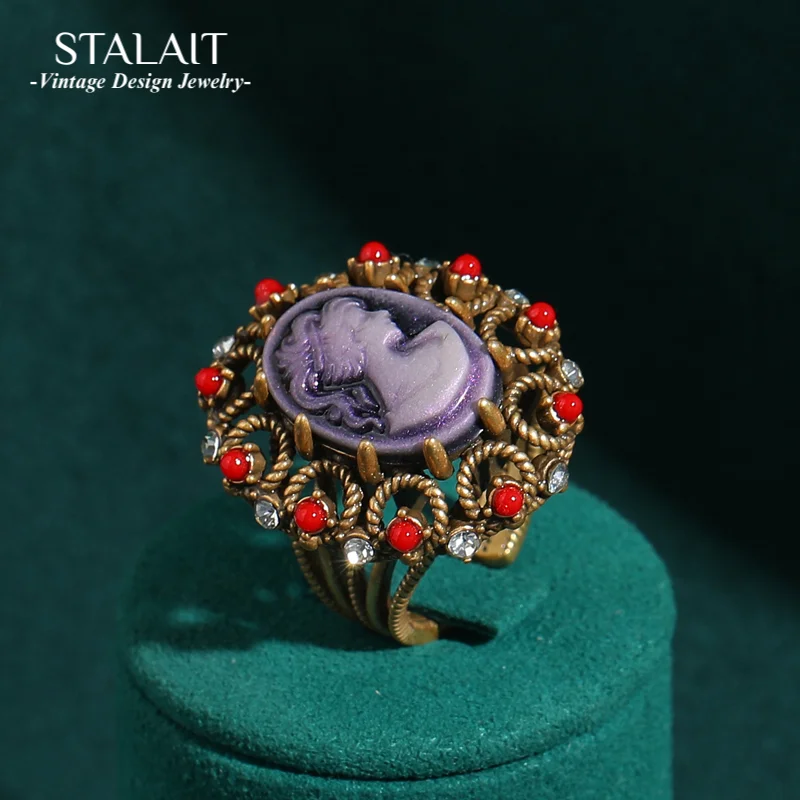 Vintage Carmelo Ring Natural Stone Beauty Head For Women Rhinestone Antique Gold Color Party Wedding Accessories 2025 New
Vintage Carmelo Ring Natural Stone Beauty Head For Women Rhinestone Antique Gold Color Party Wedding Accessories 2025 New