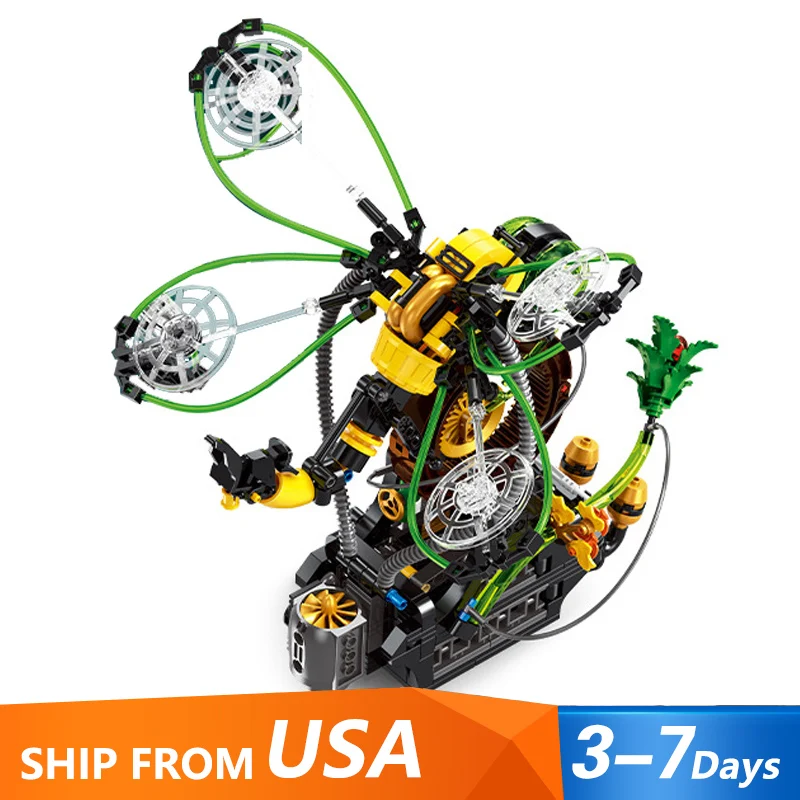 548PCS MOC Mechanical Punk Insects Dragonfly Model Building Blocks Idea Biomimetic Animal Model Brick DIY Assembly Toys Kid Gift
548PCS MOC Mechanical Punk Insects Dragonfly Model Building Blocks Idea Biomimetic Animal Model Brick DIY Assembly Toys Kid Gift