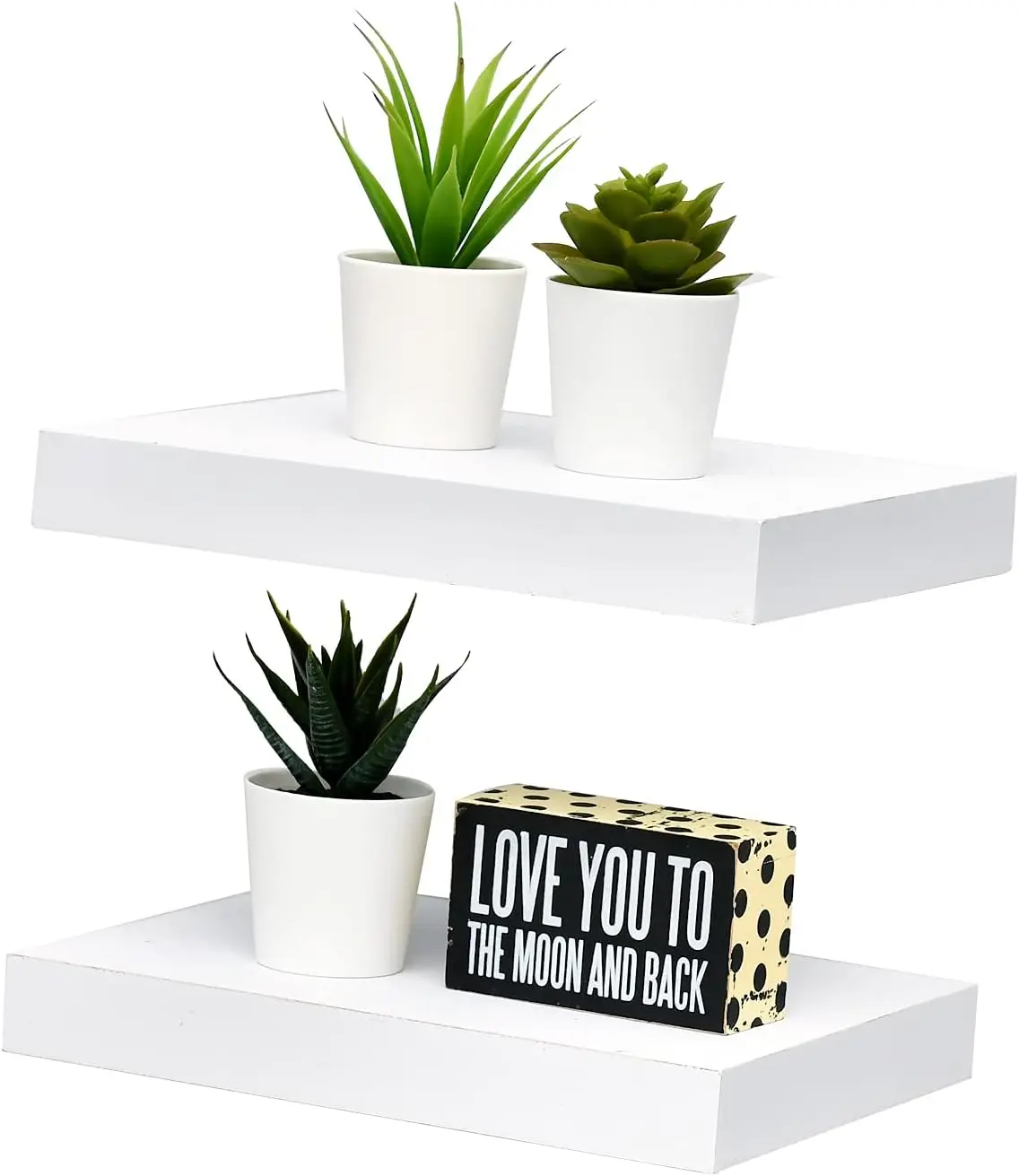 Set of 2 Floating Shelves Wall Mounted Shelf, for Home Decor with 8" Deep (White, 10 inch)
Set of 2 Floating Shelves Wall Mounted Shelf, for Home Decor with 8" Deep (White, 10 inch)