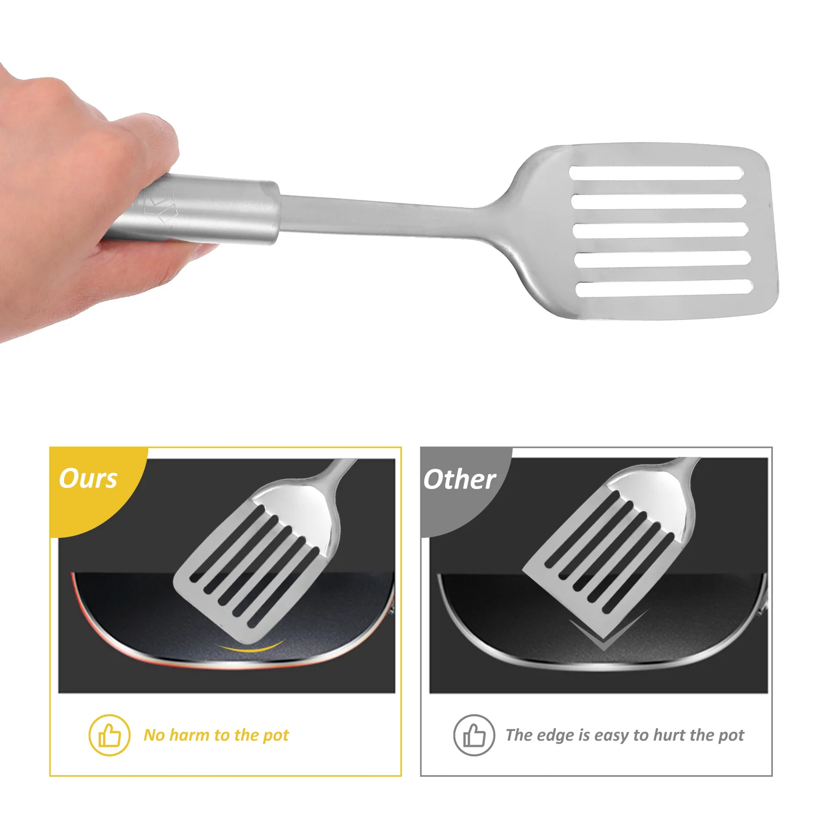 5 pcs Kitchen Utensils Set Stainless Steel Cooking Wares Corrosion Resistant Smooth Handle For Home Silver
5 pcs Kitchen Utensils Set Stainless Steel Cooking Wares Corrosion Resistant Smooth Handle For Home Silver