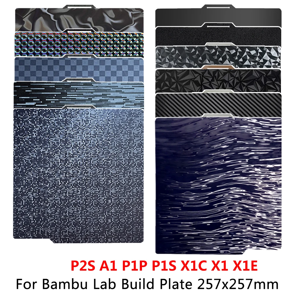 PEI Plate PEO PET PEY PEI Sheet for Bambu Lab P2S P1P P1S A1 X1C X1 X1E 3D Printer 257x257mm Double Side Flexible Build Plate
PEI Plate PEO PET PEY PEI Sheet for Bambu Lab P2S P1P P1S A1 X1C X1 X1E 3D Printer 257x257mm Double Side Flexible Build Plate