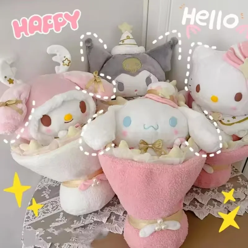 Sanrio Kawaii мультфильм Куроми Hello Kitty плюшевая кукла цветок игрушка Sanrio букет подарочная коробка День святого Валентина Рождество предпочтительный подарок
Sanrio Kawaii мультфильм Куроми Hello Kitty плюшевая кукла цветок игрушка Sanrio букет подарочная коробка День святого Валентина Рождество предпочтительный подарок