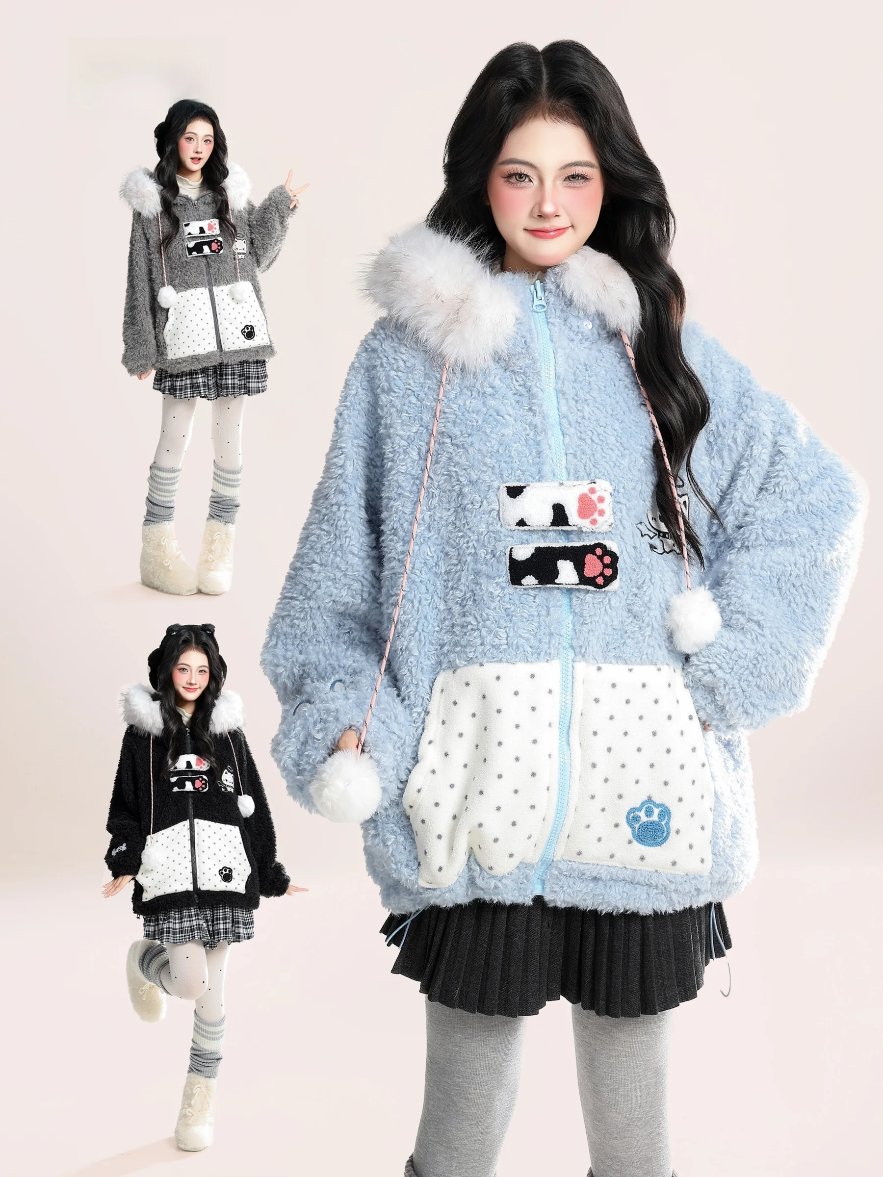 HM Sweet Cool Devil Embroidery Hooded Cotton Jaet Women's Winter Thiened Fce Lined Fur Coat Warm Casual Outerwear
HM Sweet Cool Devil Embroidery Hooded Cotton Jaet Women's Winter Thiened Fce Lined Fur Coat Warm Casual Outerwear