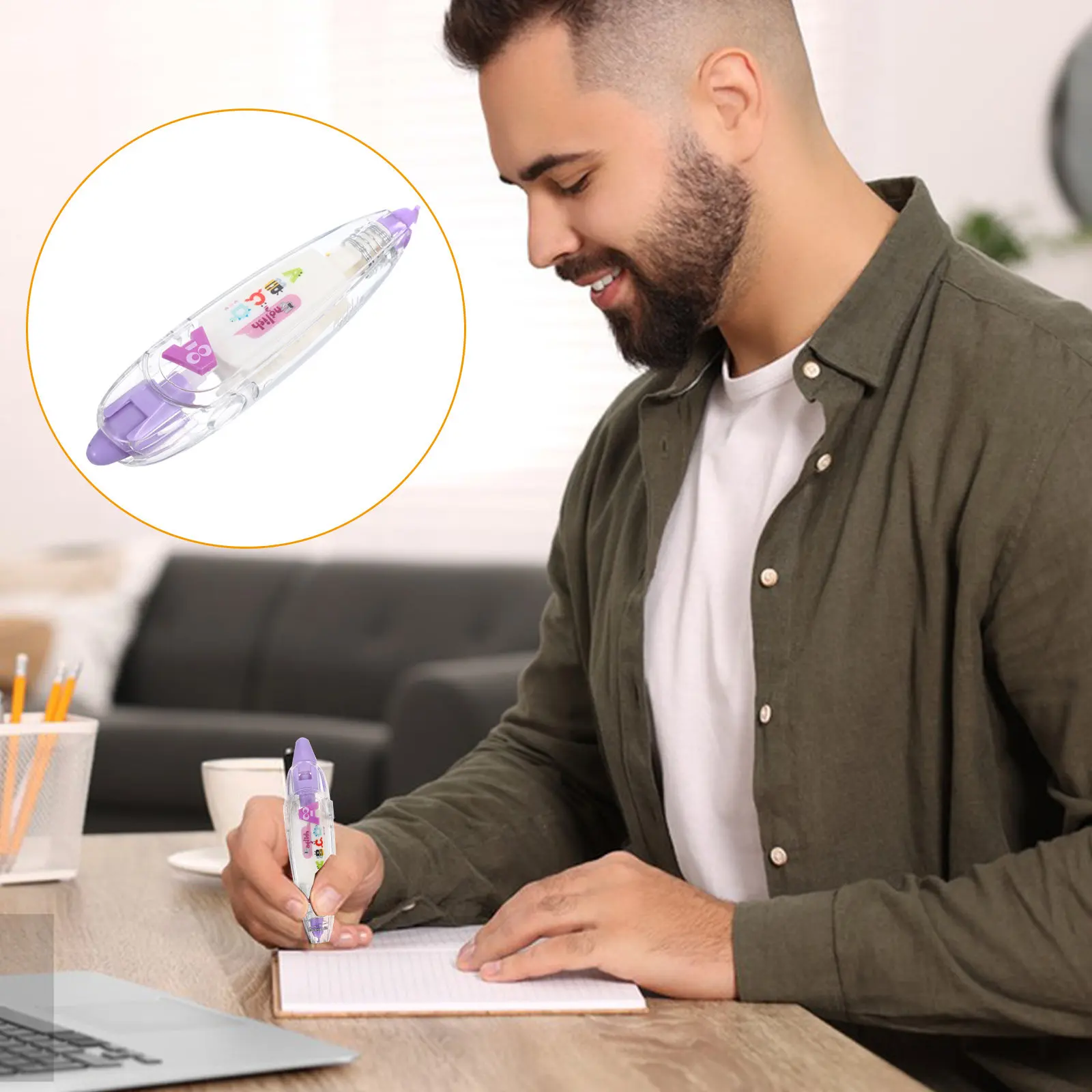 Decorative Correction Tape Purple DIY Scrapbooking Diary School Office Supplies Press Type Correction Tape Pen for Notebook Gift
Decorative Correction Tape Purple DIY Scrapbooking Diary School Office Supplies Press Type Correction Tape Pen for Notebook Gift