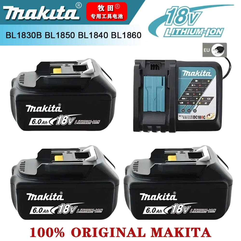 Makita Original 18V 9Ah 6Ah 5Ah 3Ah Li-Ion Rechargeable Battery 18v drill Replacement Batteries BL1830 BL1840 BL1850 BL1860B
Makita Original 18V 9Ah 6Ah 5Ah 3Ah Li-Ion Rechargeable Battery 18v drill Replacement Batteries BL1830 BL1840 BL1850 BL1860B