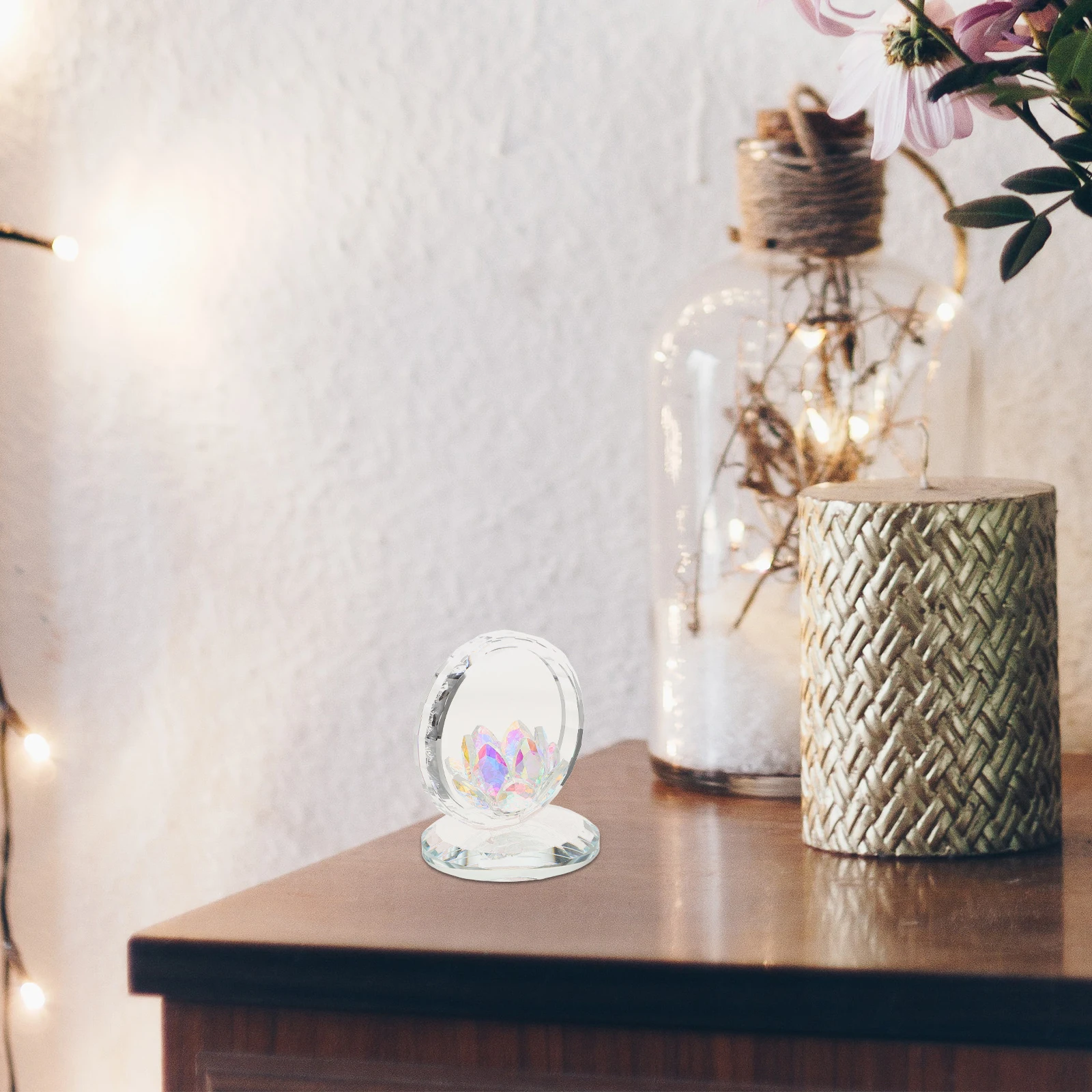 Lotus Crystal Ornament Shelf Basket Desktop Glass Decor Gift Decorative Flower
Lotus Crystal Ornament Shelf Basket Desktop Glass Decor Gift Decorative Flower