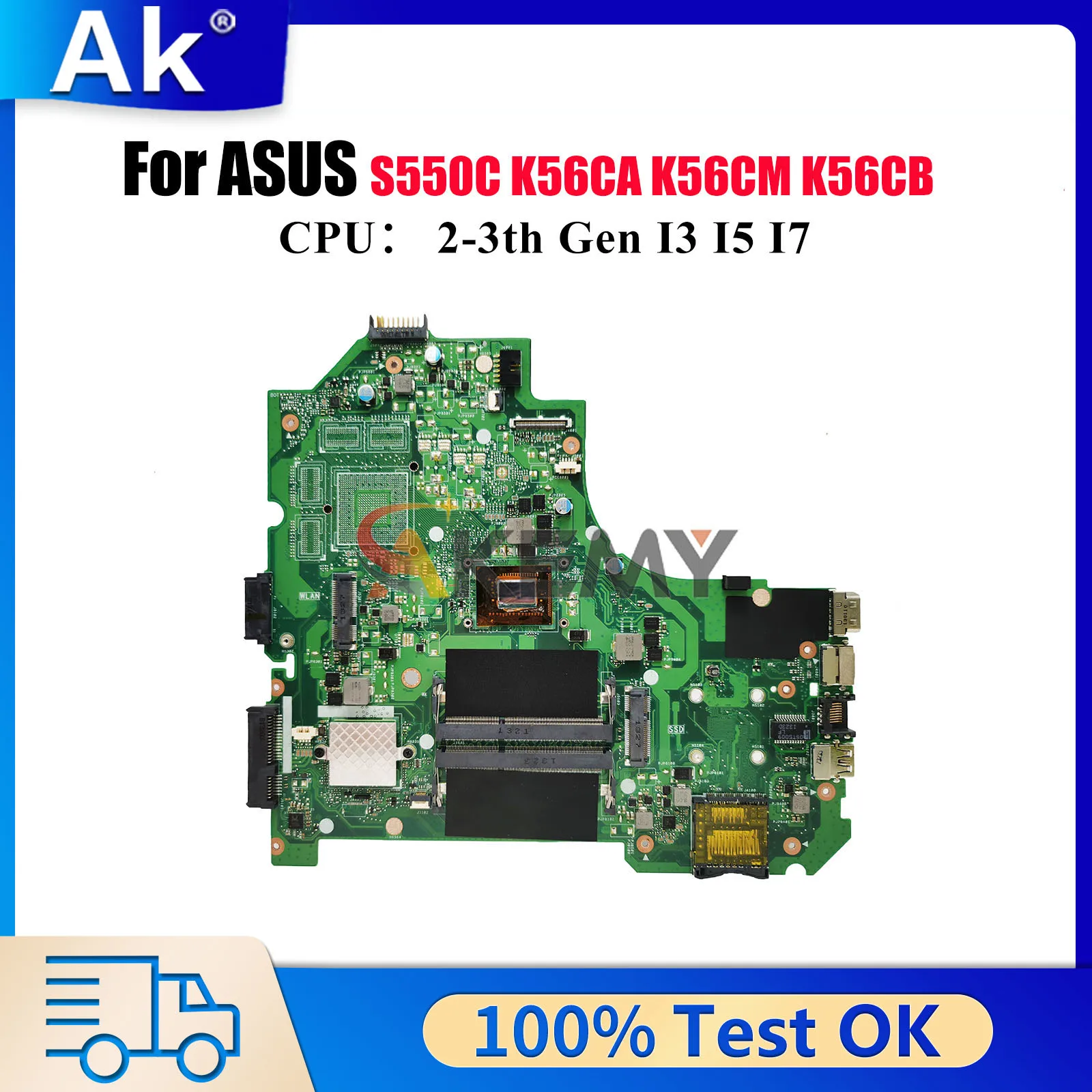 K56CA Материнская плата для ноутбука ASUS K56CA K56C K56CM K56CB S550C Материнская плата для ноутбука с процессором I3 I5 I7 100% тестирование ОК быстрая доставка
K56CA Материнская плата для ноутбука ASUS K56CA K56C K56CM K56CB S550C Материнская плата для ноутбука с процессором I3 I5 I7 100% тестирование ОК быстрая доставка