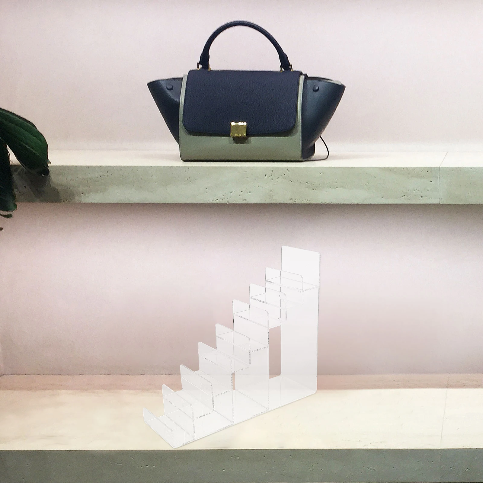 Trapezoidal Acrylic Wallet Holder St Multilayer Display Rack Purse Shelf Clear Riser Jewelry Glasses ganizer Storage Solution
Trapezoidal Acrylic Wallet Holder St Multilayer Display Rack Purse Shelf Clear Riser Jewelry Glasses ganizer Storage Solution
