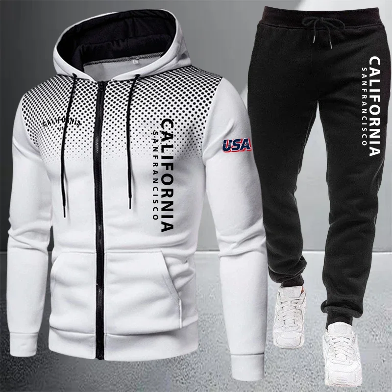 Autumn Winter Men's Biker Jacket Tracksuit Printing Zip Hooded Sweatshirt Coat Outdoors Sports Clothes Casual Single Tops Pants
Autumn Winter Men's Biker Jacket Tracksuit Printing Zip Hooded Sweatshirt Coat Outdoors Sports Clothes Casual Single Tops Pants