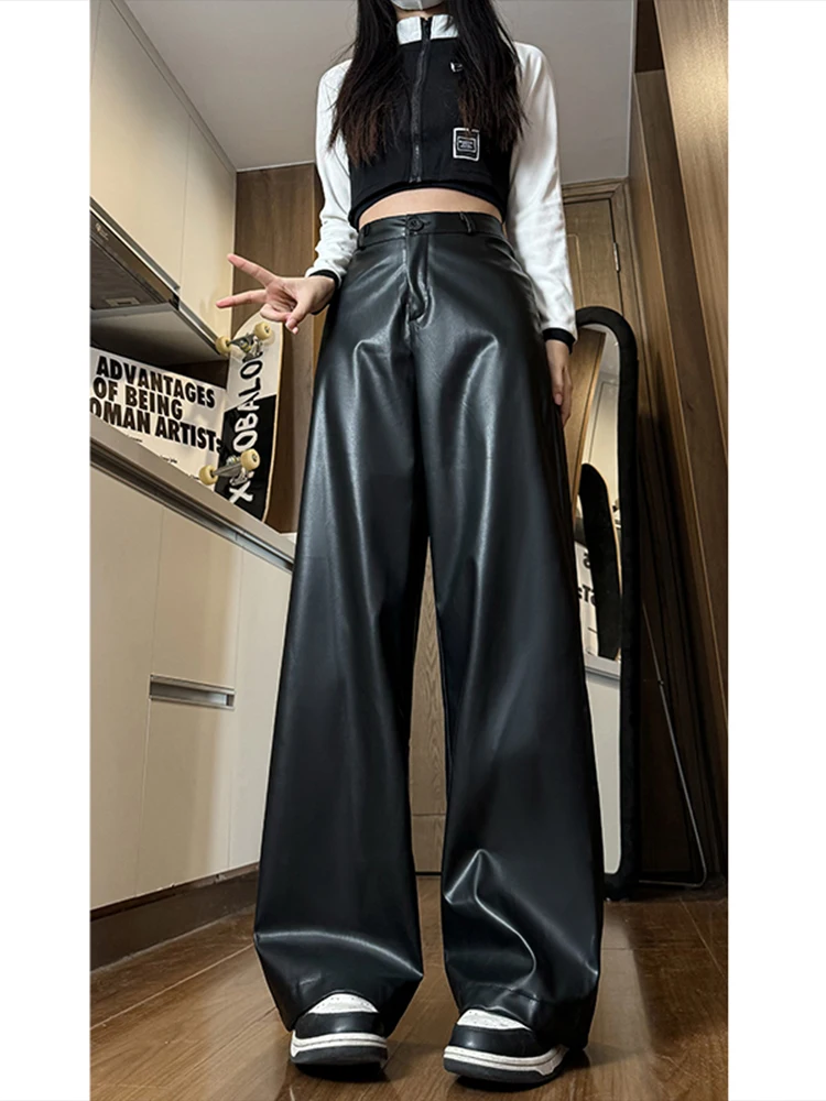 Bla мотоциклетные брюки из искусственной кожи, мужские высококачественные водонепроницаемые осенне-зимние прямые брюки с широкими штанинами, модные брендовые длинные брюки
Bla мотоциклетные брюки из искусственной кожи, мужские высококачественные водонепроницаемые осенне-зимние прямые брюки с широкими штанинами, модные брендовые длинные брюки