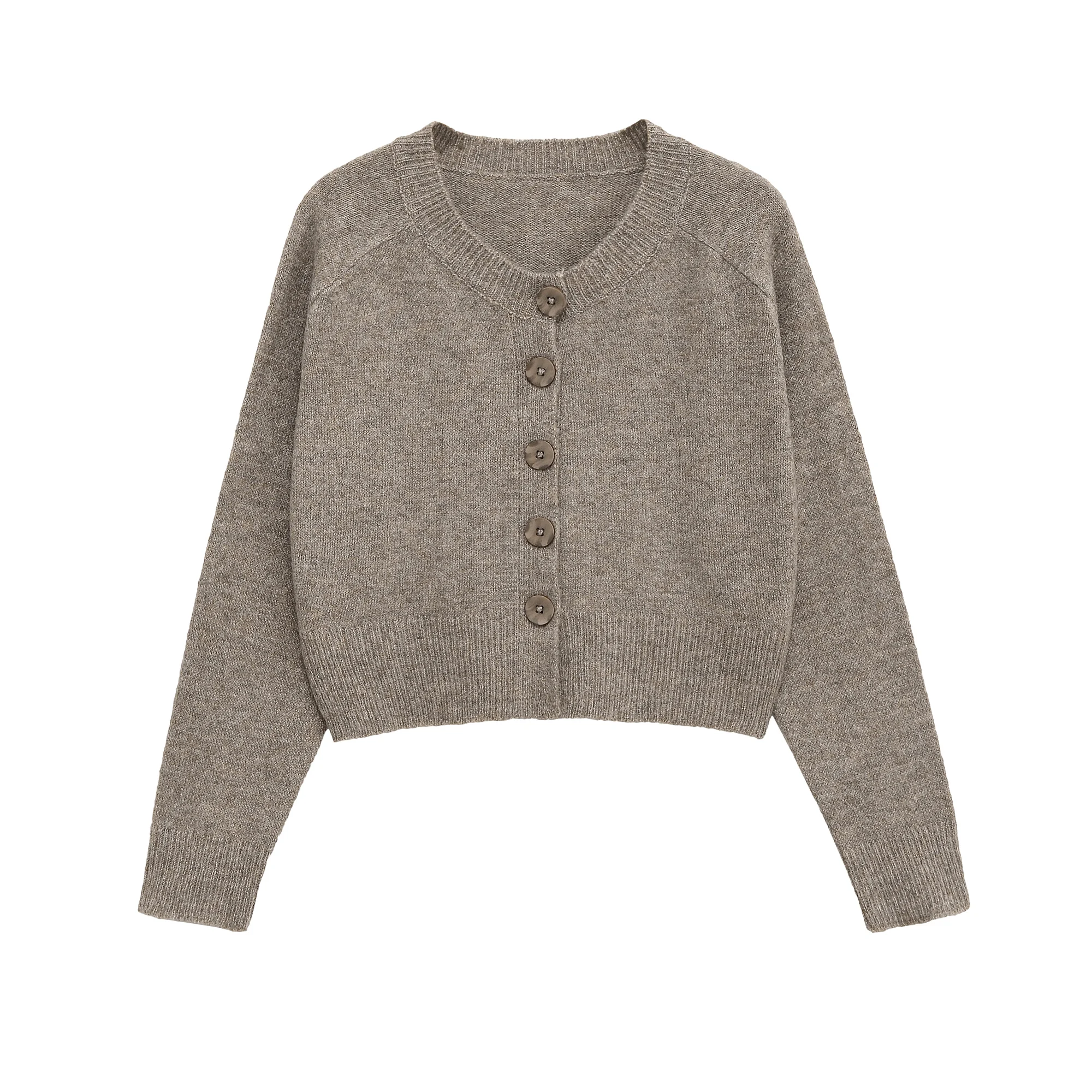 Женская одежда, осенние новинки, простая и универсальная повседневная и модная короткая трикотажная куртка с круглым вырезом и длинными рукавами
Женская одежда, осенние новинки, простая и универсальная повседневная и модная короткая трикотажная куртка с круглым вырезом и длинными рукавами