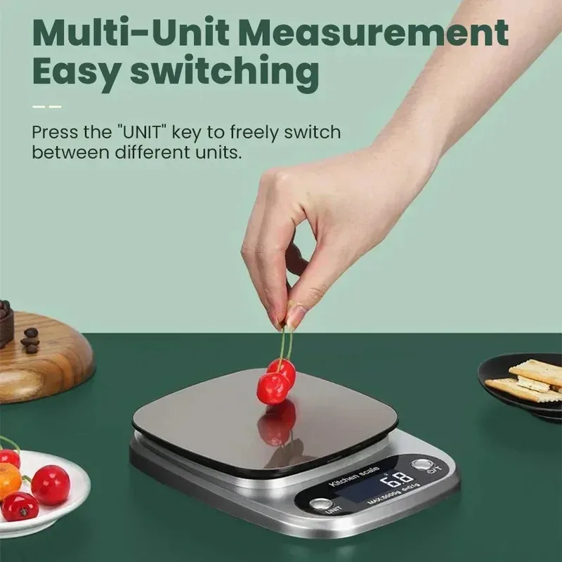 10kg High Precision Kitchen Scale - Compact Digital Food Weighing for Baking Cooking Ingredients
10kg High Precision Kitchen Scale - Compact Digital Food Weighing for Baking Cooking Ingredients