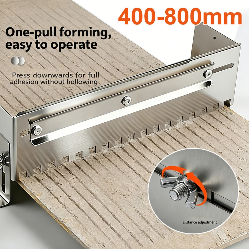400-800mm Stainless Steel Heavy-Duty Square-Tooth Tile Spreader Retractable Durable MultifunctionalTime-Saving Scraper 300-600mm
400-800mm Stainless Steel Heavy-Duty Square-Tooth Tile Spreader Retractable Durable MultifunctionalTime-Saving Scraper 300-600mm