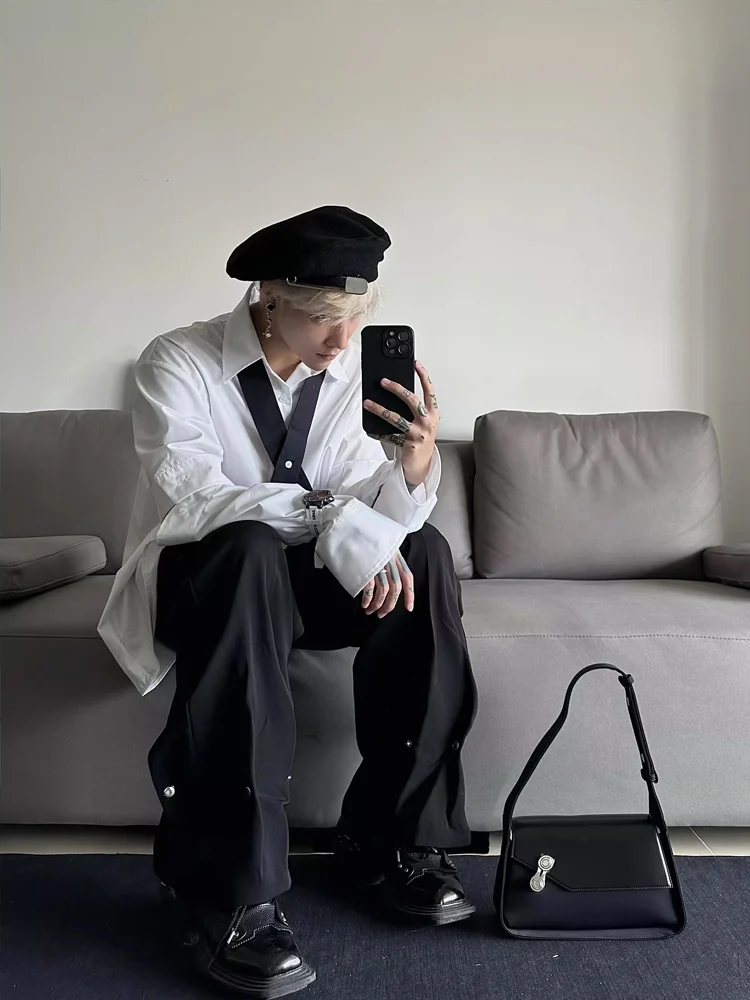 Bla Straight Leg Trousers Men's Casual Faion Brand Rivet Flared Pants Sli Durable Low Waist Summer Leisure Trousers
Bla Straight Leg Trousers Men's Casual Faion Brand Rivet Flared Pants Sli Durable Low Waist Summer Leisure Trousers