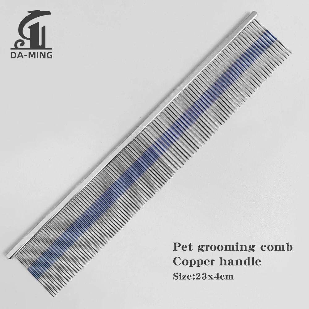 Magic Comb Pet Grooming Comb Automotive Painting Process Copper Handle Deep Blue Striped Comb Cat and Dog 23cm Pet Shop Usage
Magic Comb Pet Grooming Comb Automotive Painting Process Copper Handle Deep Blue Striped Comb Cat and Dog 23cm Pet Shop Usage