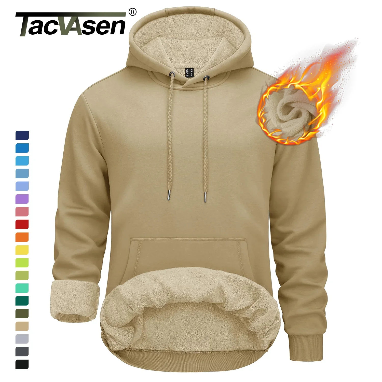 TACVASEN Autumn Winter Fleece Hoodies Mens Thermal Warm Hooded Sweatshirts Pockets Casual Hoodies Pullover Tops Male
TACVASEN Autumn Winter Fleece Hoodies Mens Thermal Warm Hooded Sweatshirts Pockets Casual Hoodies Pullover Tops Male