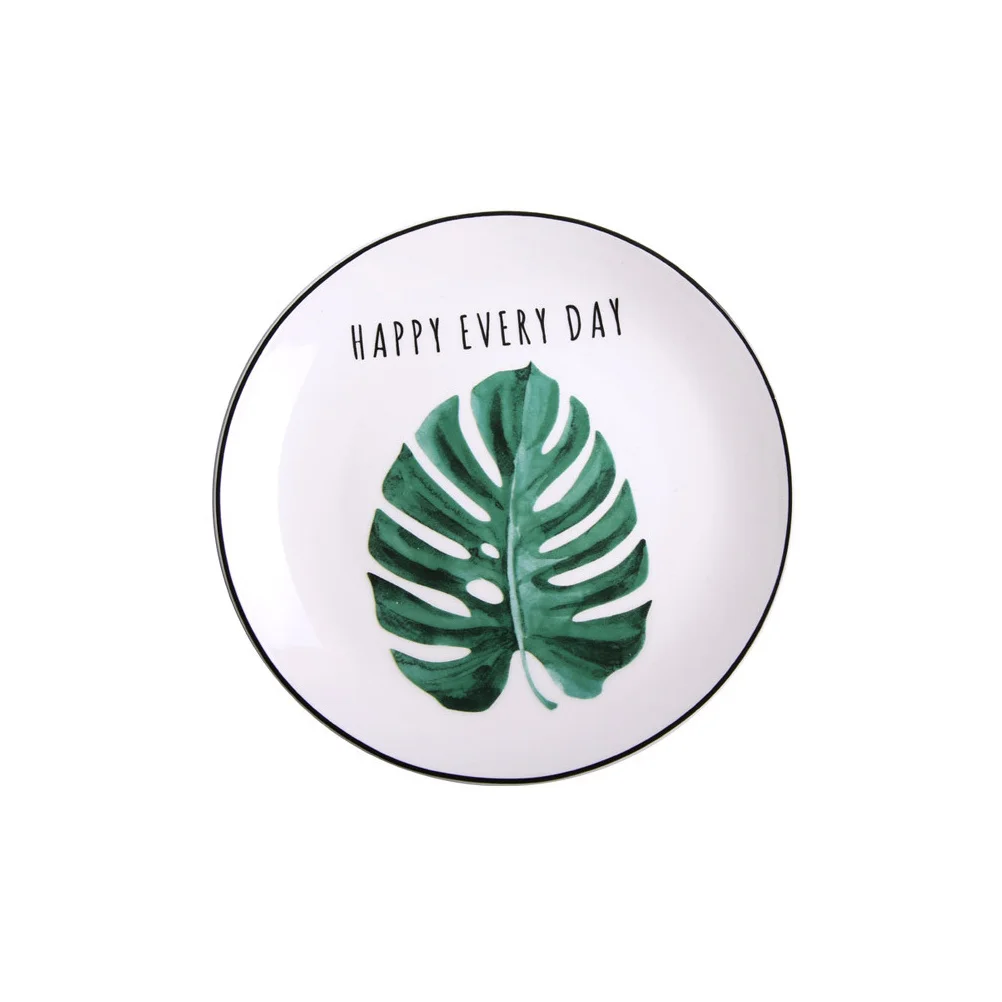 8 Inches Ceramic Plate Adorable Monstera Design for Personal Parties Birthdays Banquets Weddings Ceramics Breakfast Dish
8 Inches Ceramic Plate Adorable Monstera Design for Personal Parties Birthdays Banquets Weddings Ceramics Breakfast Dish