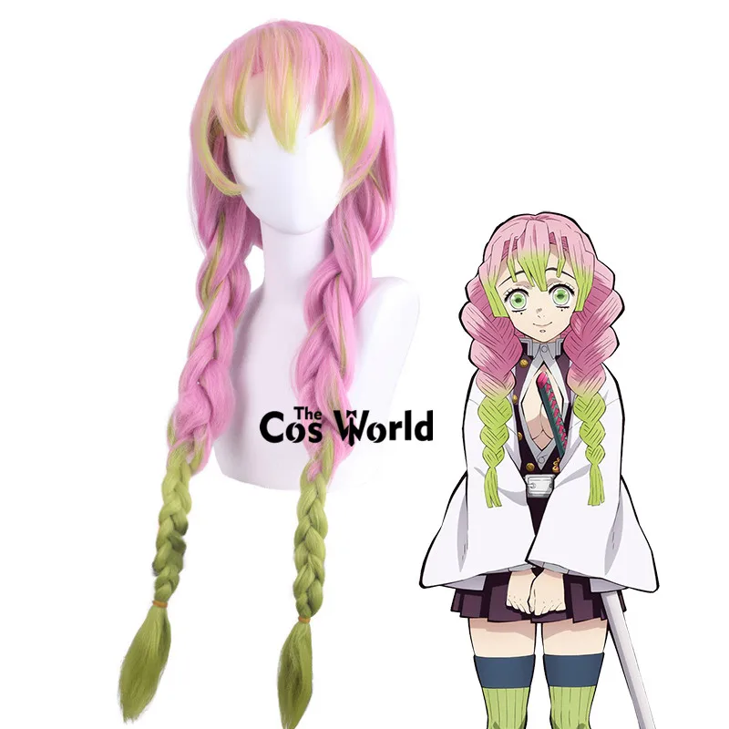 Demon Slayer Kanroji Mitsuri 100cm Long Halloween Anime Cosplay Wigs Synthetic Hair + Wig Cap
Demon Slayer Kanroji Mitsuri 100cm Long Halloween Anime Cosplay Wigs Synthetic Hair + Wig Cap