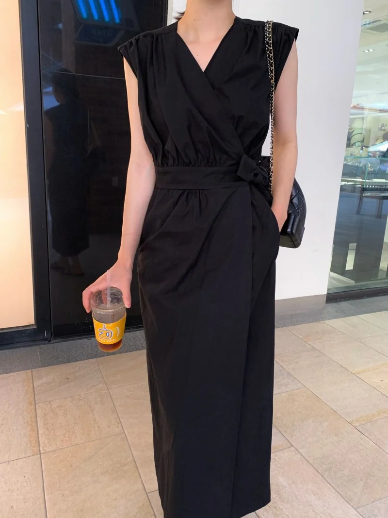 Chic mat Cross V-Ne-Piece Side Bow Waist Slimming Svel Dr Ele Faionable Women's Clothing
Chic mat Cross V-Ne-Piece Side Bow Waist Slimming Svel Dr Ele Faionable Women's Clothing