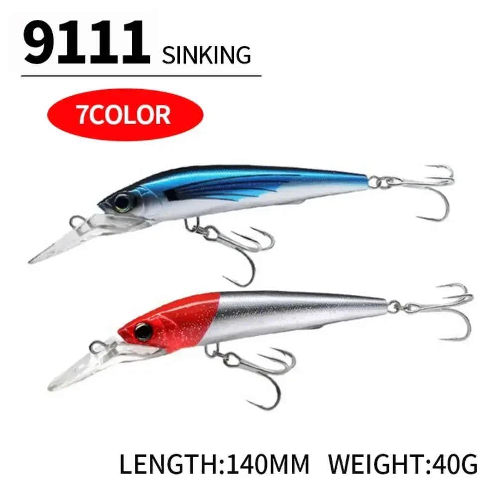 Trolling Sinking Minnow Fishing Lures 40g 140mm Long Casting Artificial Hard Bait Saltwater Seabass Swimbait Fishing Supplies
Trolling Sinking Minnow Fishing Lures 40g 140mm Long Casting Artificial Hard Bait Saltwater Seabass Swimbait Fishing Supplies