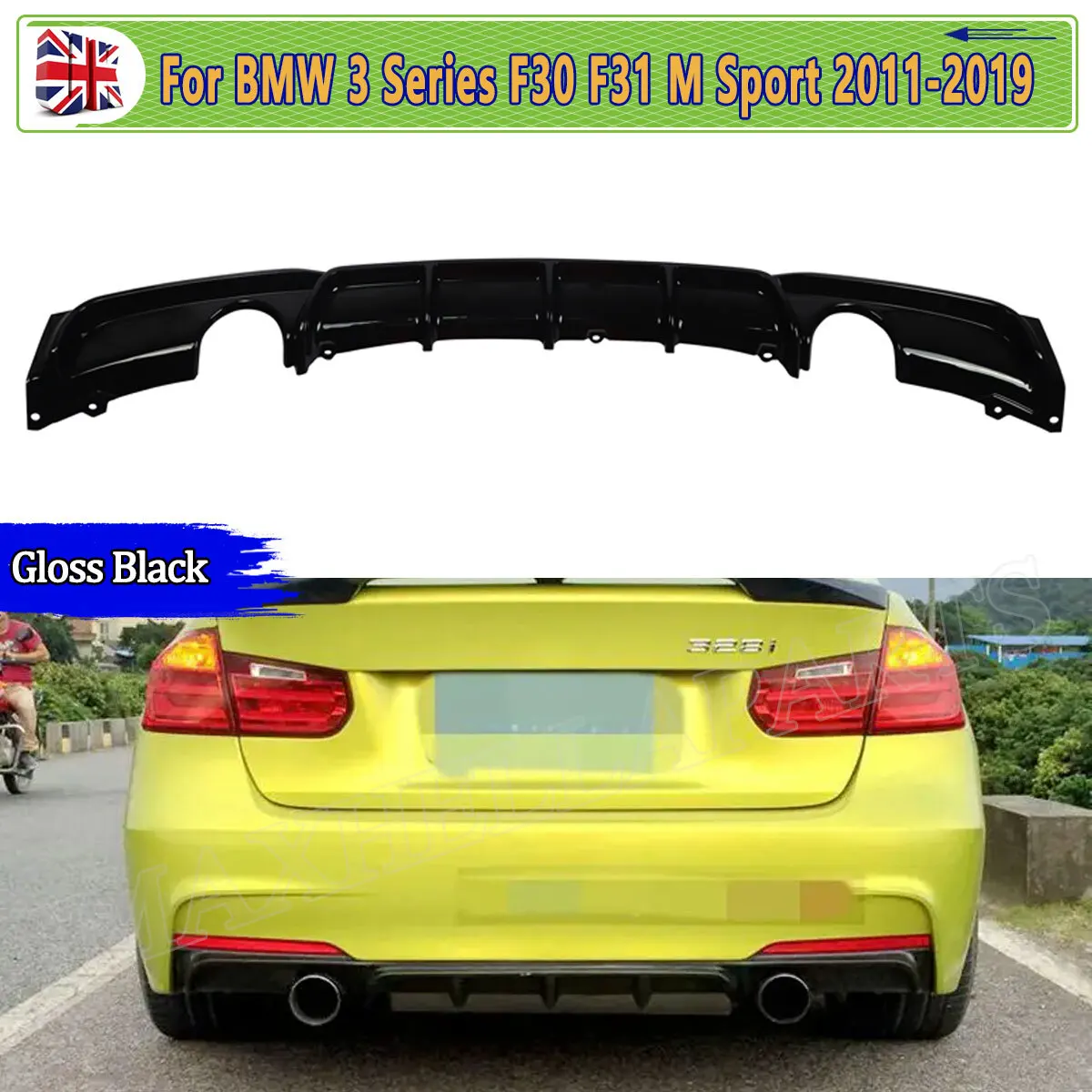 Задний диффузор для BMW F30 F31 3 серии 318d 320i 330i 340i Задний диффузор M Sport Gloss Twin Выхлопная губа Черный 2011-2019
Задний диффузор для BMW F30 F31 3 серии 318d 320i 330i 340i Задний диффузор M Sport Gloss Twin Выхлопная губа Черный 2011-2019