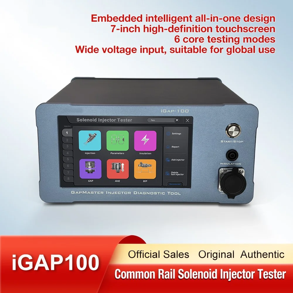iGAP100 For Common Rail Diesel Electromagnetic Injector Full-Function Tester w/ 7'' Touch Screen
iGAP100 For Common Rail Diesel Electromagnetic Injector Full-Function Tester w/ 7'' Touch Screen