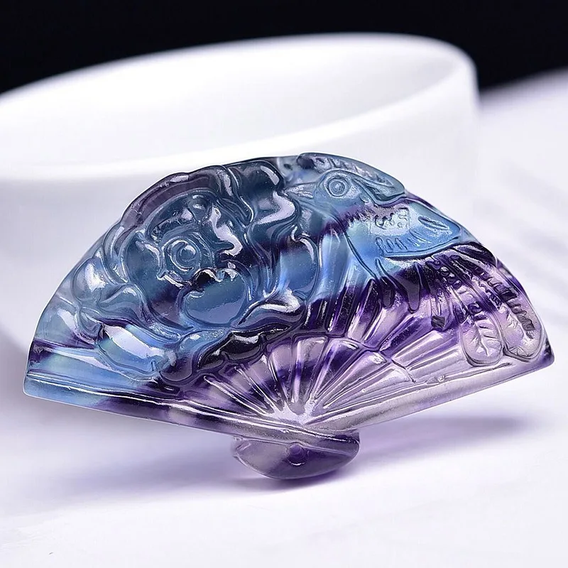 Natural Fluorite Hand Carved Fan Pendant Fashion Boutique Jewelry Men's and Women's Color Rose Necklace Gift Accessories
Natural Fluorite Hand Carved Fan Pendant Fashion Boutique Jewelry Men's and Women's Color Rose Necklace Gift Accessories