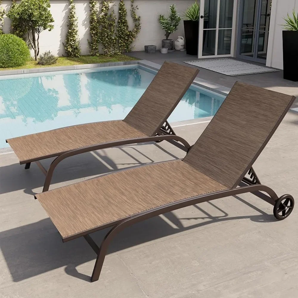 Outdoor Chaise Lounge Chair, Aluminum Lounge with Wheels Adjustable Recliner Five-Position, Outdoor Chaise Lounge Chair
Outdoor Chaise Lounge Chair, Aluminum Lounge with Wheels Adjustable Recliner Five-Position, Outdoor Chaise Lounge Chair