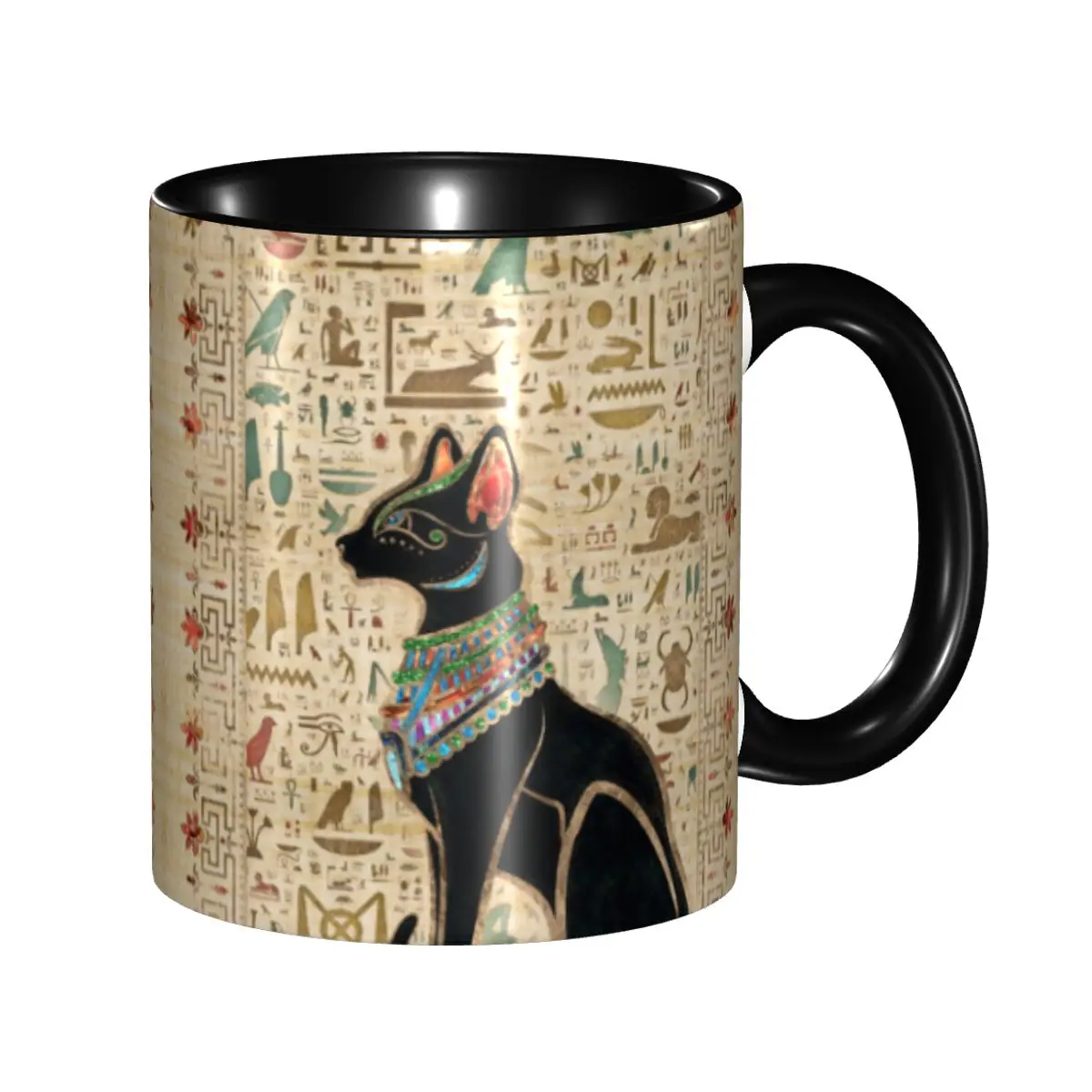 DIY Hieroglyphics Egyptian Cat Bastet Ceramic Mugs Personalized Coffee Cups Creative Gift
DIY Hieroglyphics Egyptian Cat Bastet Ceramic Mugs Personalized Coffee Cups Creative Gift