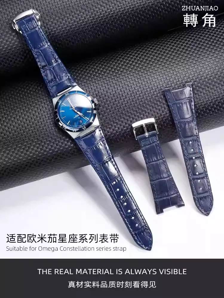 Genuine leather cowhide FKM watch band crocodile leather bamboo pattern suitable for Omega watch belt watch accessories
Genuine leather cowhide FKM watch band crocodile leather bamboo pattern suitable for Omega watch belt watch accessories