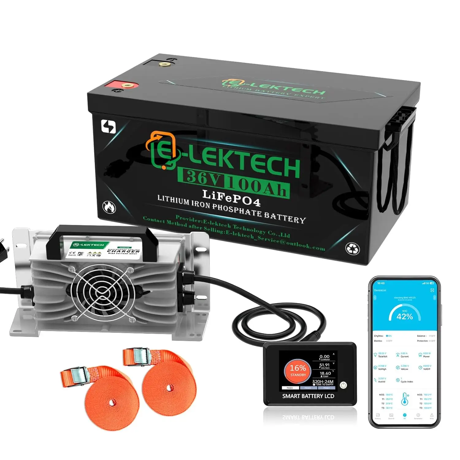 36V 100Ah Lithium Golf Cart Battery with Charger & Touch Monitor, Built-in 200A BMS, 8000+ Deep Cycles for Golf Cart, Custom
36V 100Ah Lithium Golf Cart Battery with Charger & Touch Monitor, Built-in 200A BMS, 8000+ Deep Cycles for Golf Cart, Custom