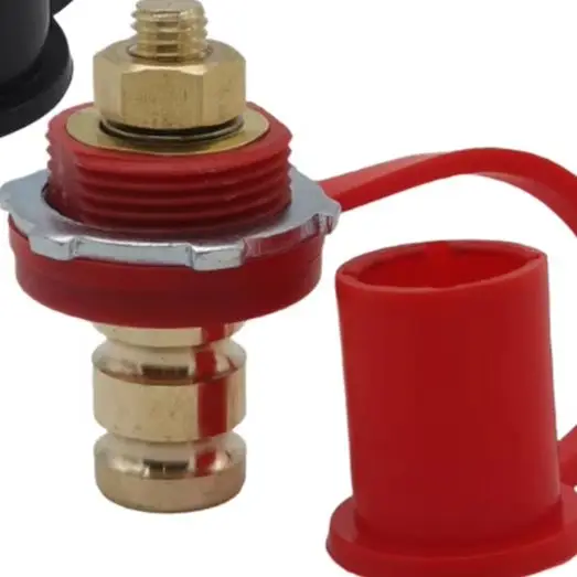 Латунные клеммы для зарядных устройств с ПВХ-изоляцией для автомобилей, фургонов, яхт, ток 250А, совместимы с различными источниками постоянного тока
Латунные клеммы для зарядных устройств с ПВХ-изоляцией для автомобилей, фургонов, яхт, ток 250А, совместимы с различными источниками постоянного тока