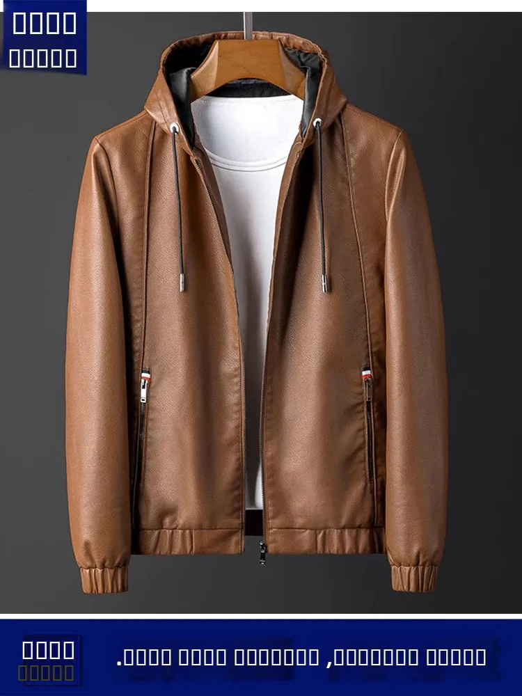 Slim Fit Biker Sle Casual Leather Jaet Men's Spring Autumn Faionable PU Leather Coat with Hood for Riding And Leisure
Slim Fit Biker Sle Casual Leather Jaet Men's Spring Autumn Faionable PU Leather Coat with Hood for Riding And Leisure