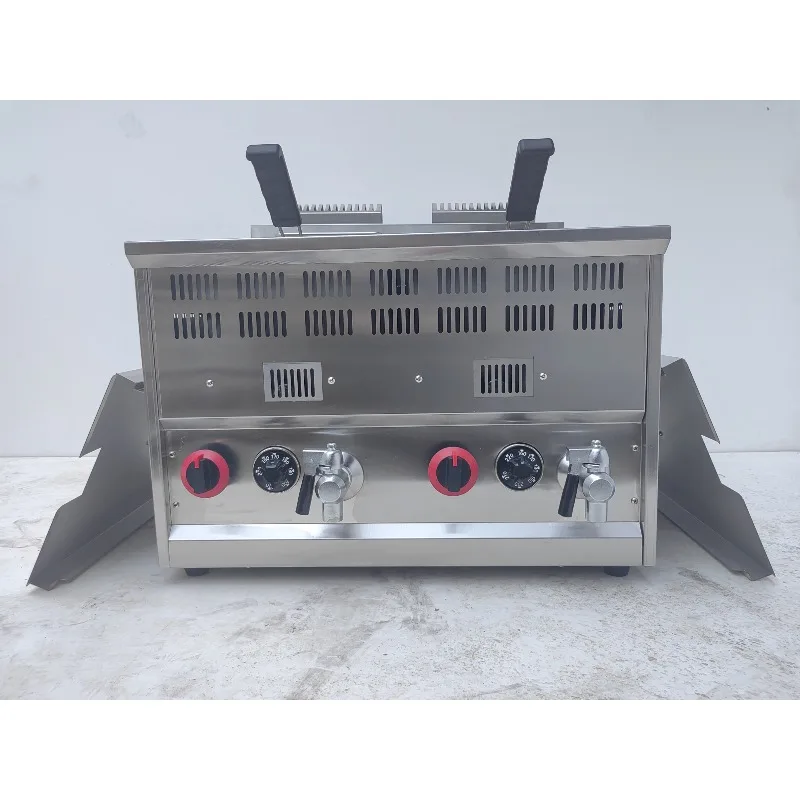 8L+8L Steel Counter Top LPG Deep Fryer With 2 Basket Fried Chicken Machine Stainless Commercial Fryer
8L+8L Steel Counter Top LPG Deep Fryer With 2 Basket Fried Chicken Machine Stainless Commercial Fryer