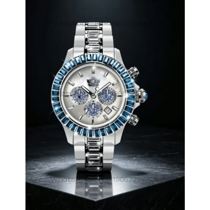 Da Qin Wang Jian Genuine Trend New Chouette Fashion Rhinestone Watch Quartz Women's Waterproof Fritillary Watch Blue
Da Qin Wang Jian Genuine Trend New Chouette Fashion Rhinestone Watch Quartz Women's Waterproof Fritillary Watch Blue