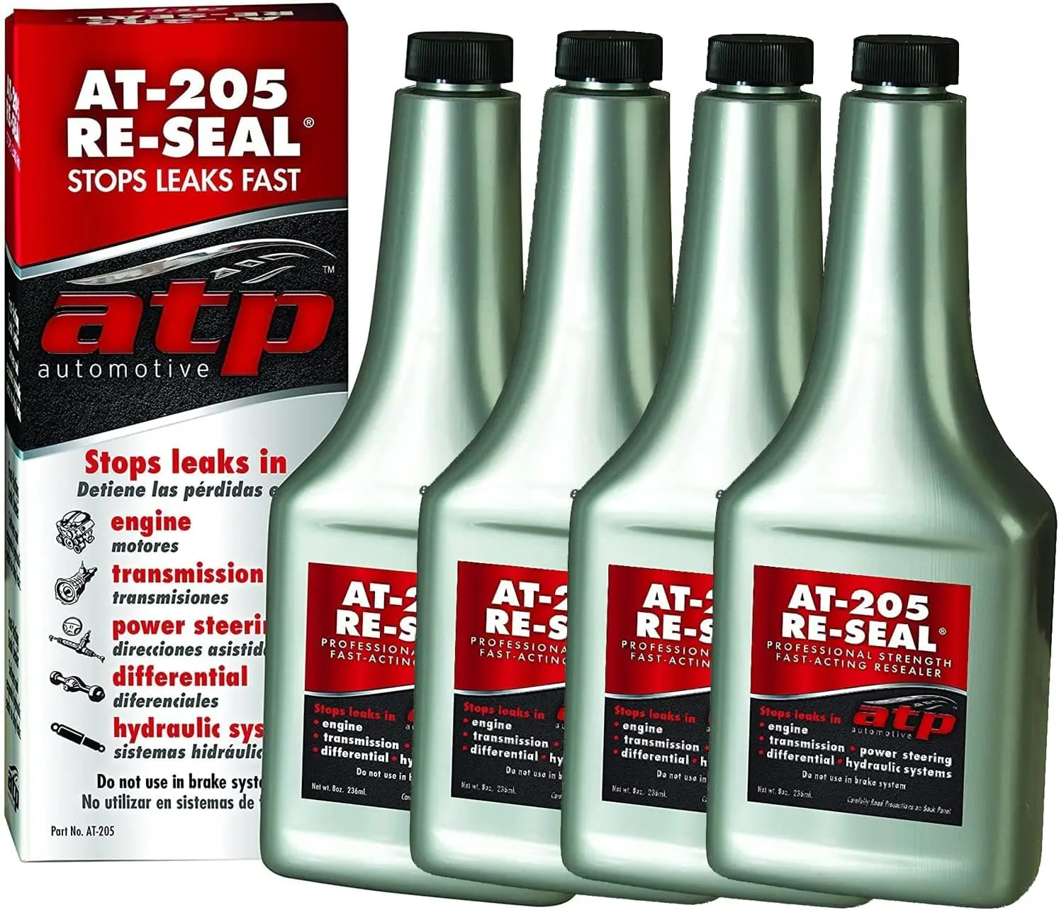 AT-205 ATP Re-Seal Leak Stopper, 8 Ounce - 4 Pack for Engine and Transmission Seals
AT-205 ATP Re-Seal Leak Stopper, 8 Ounce - 4 Pack for Engine and Transmission Seals