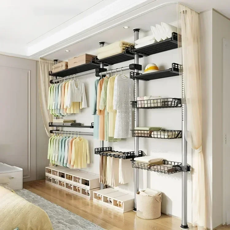 Open Wardrobes High-end Bedroom Floor-to-ceiling Wardrobe Rack Space-saving Clothes Hanger Multifunctional Corner Storage Shelf
Open Wardrobes High-end Bedroom Floor-to-ceiling Wardrobe Rack Space-saving Clothes Hanger Multifunctional Corner Storage Shelf