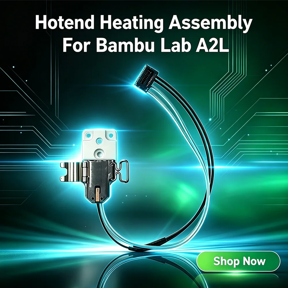 A2L Upgrade Hotend Heating Assembly Nickel-Plated Brass Zirconia Ceramic Base Replacement Parts for Bambu Lab A2L 3D Printer
A2L Upgrade Hotend Heating Assembly Nickel-Plated Brass Zirconia Ceramic Base Replacement Parts for Bambu Lab A2L 3D Printer