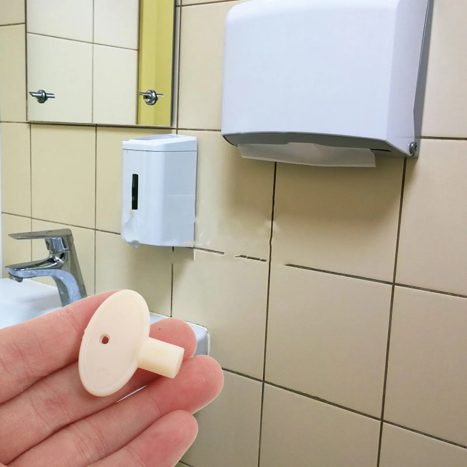 Toilet Paper Box Key Lock Core Replacement Tissue Dispenser Keys Plastic Commercial Universal Easy Secure
Toilet Paper Box Key Lock Core Replacement Tissue Dispenser Keys Plastic Commercial Universal Easy Secure