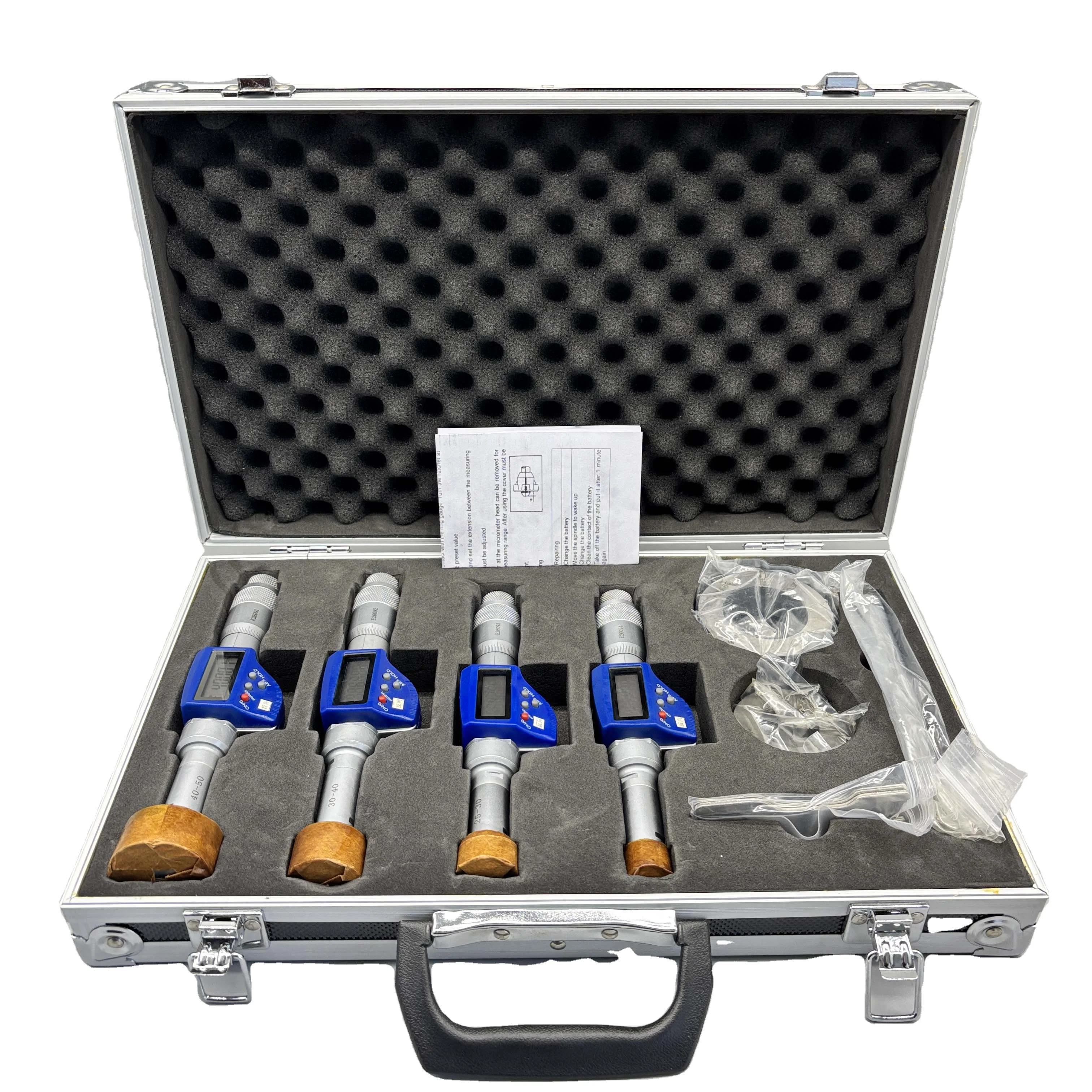 50-63mm, 62-75mm, 75-88mm, 87-100mm 0.001mm/0.00005" Digimatic Inside Three Points Internal Micrometer
50-63mm, 62-75mm, 75-88mm, 87-100mm 0.001mm/0.00005" Digimatic Inside Three Points Internal Micrometer