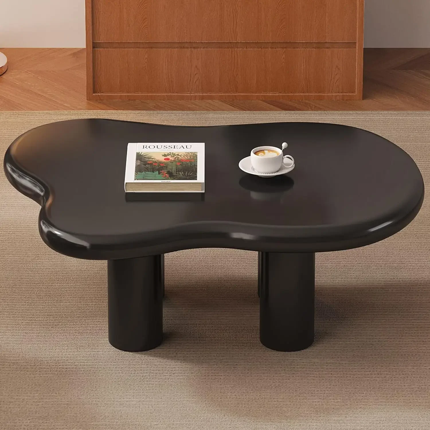 35.43" Cloud Coffee Table, Black Coffee Table for Living Room, Cartoon Irregular Indoor Tea Table, Modern End Table with 4 Legs
35.43" Cloud Coffee Table, Black Coffee Table for Living Room, Cartoon Irregular Indoor Tea Table, Modern End Table with 4 Legs