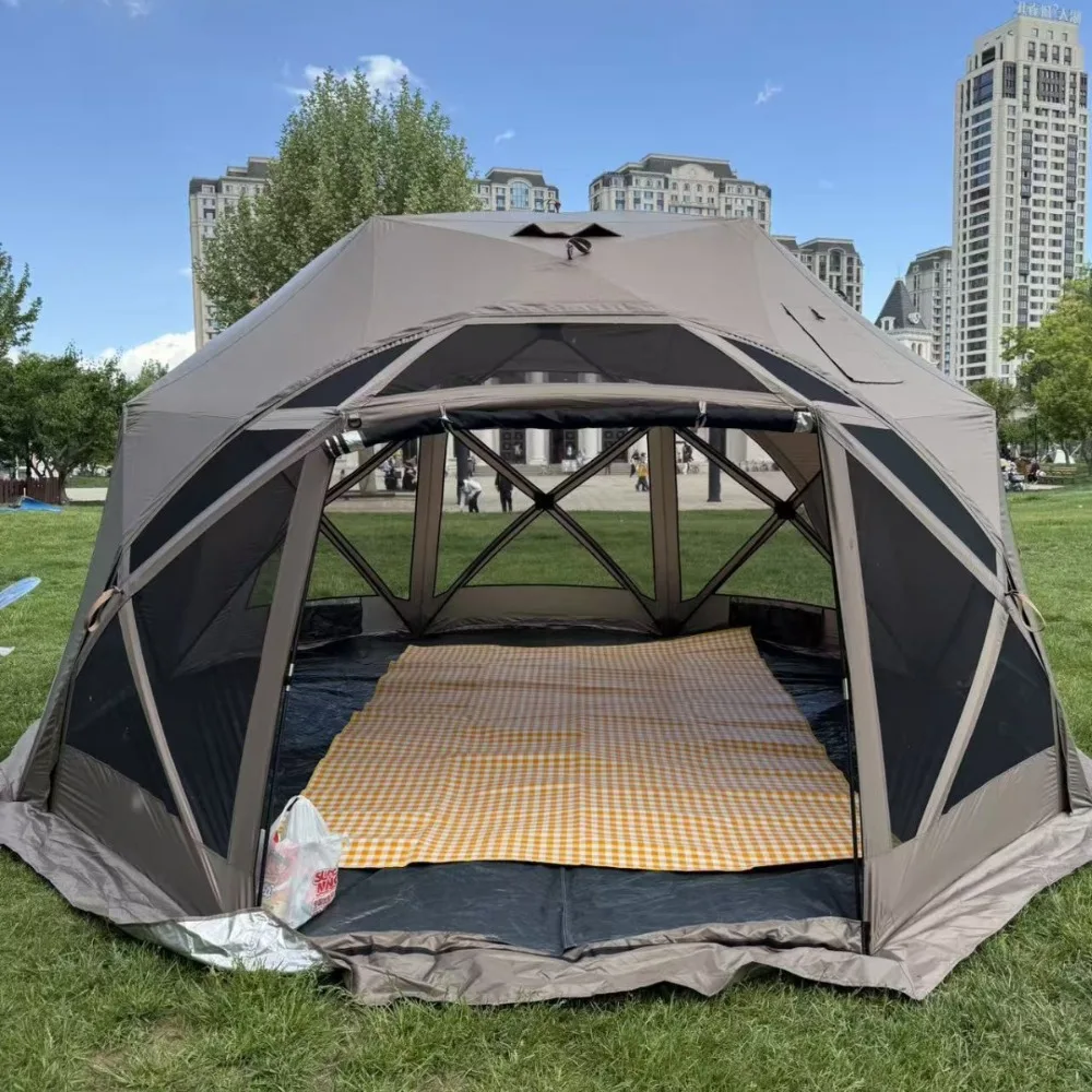 Octagonal spherical oversized viewing window double mesh tent outdoor camping ball tent flame retardant installation-free tent
Octagonal spherical oversized viewing window double mesh tent outdoor camping ball tent flame retardant installation-free tent
