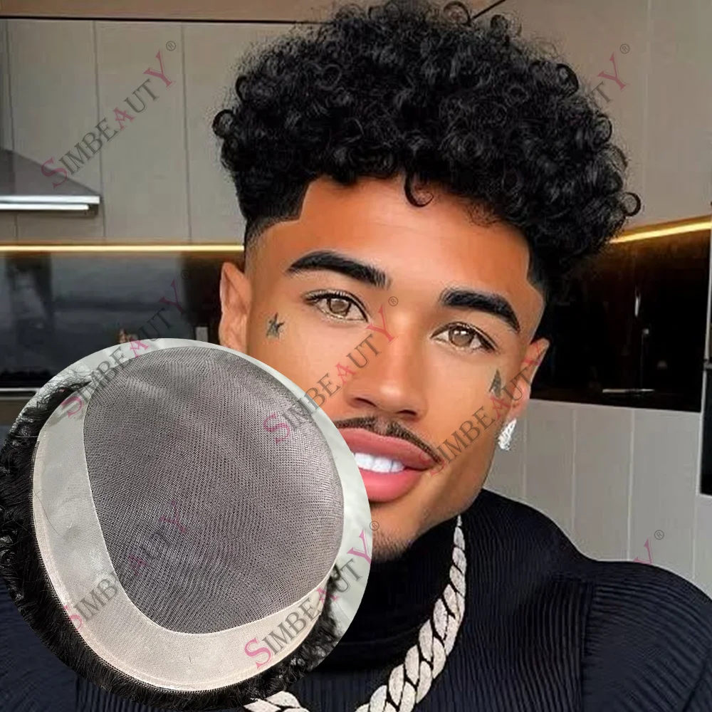Men's Wig 15mm Afro Curly Real Human Hair Mono NPU Toupee 18mm 20mm Curly Super Durable Male Hair Replacement System Prosthesis
Men's Wig 15mm Afro Curly Real Human Hair Mono NPU Toupee 18mm 20mm Curly Super Durable Male Hair Replacement System Prosthesis