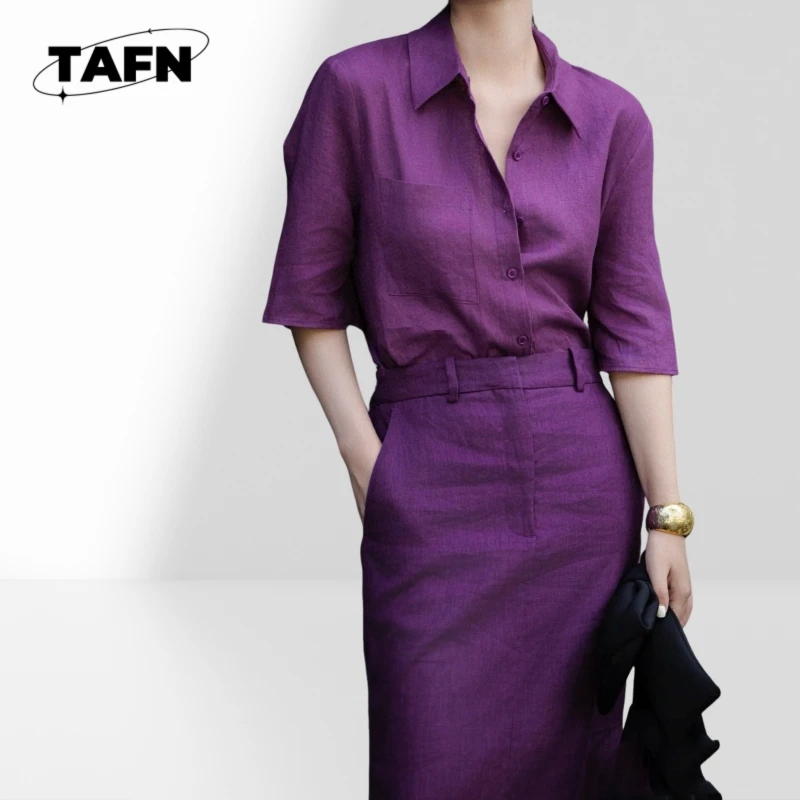 Suit Advanced Texture Beautiful All-Match Fashion Women's Set Soft Breathable Fabric Cotton Linen Office elegante mujer Ae901
Suit Advanced Texture Beautiful All-Match Fashion Women's Set Soft Breathable Fabric Cotton Linen Office elegante mujer Ae901