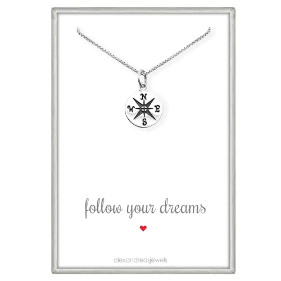 Alexandreasjewels Sterling Silver Compass Necklace Graduation Gift 2026 Class Of 2026 Compass Pendant Gift For Daughter Niece G
Alexandreasjewels Sterling Silver Compass Necklace Graduation Gift 2026 Class Of 2026 Compass Pendant Gift For Daughter Niece G