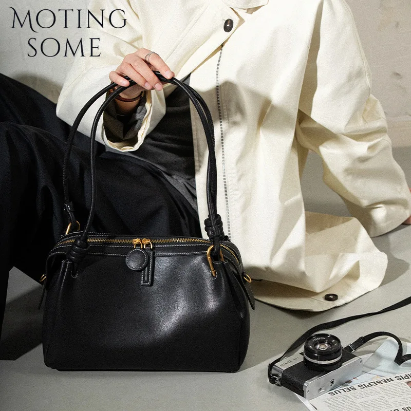Motingsome Vegetable Tanned Leather Cowhide Woman Boston Bags 2025 Spring New Natural Leather Crossbody Pillow Shoulder Tote
Motingsome Vegetable Tanned Leather Cowhide Woman Boston Bags 2025 Spring New Natural Leather Crossbody Pillow Shoulder Tote