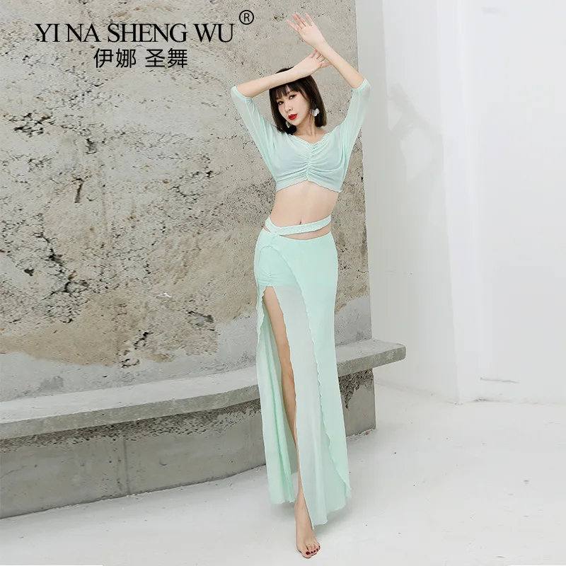 Summer Belly Dance Suit Clothes High Slit Waist Long Skirt Solid Color Practice Clothes Professional Performance Clothes New
Summer Belly Dance Suit Clothes High Slit Waist Long Skirt Solid Color Practice Clothes Professional Performance Clothes New