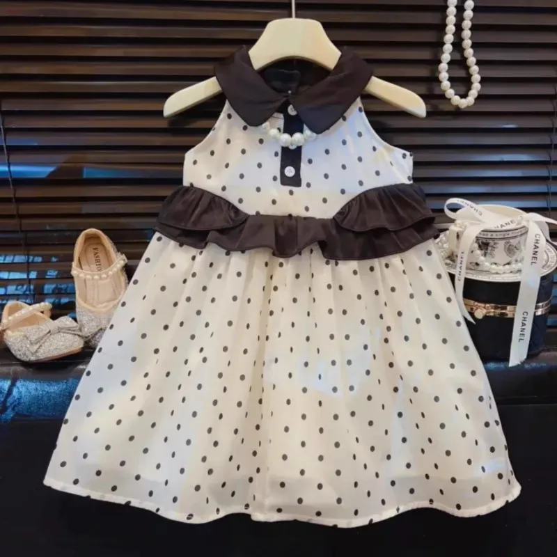 TOY-Girls' Sleeveless Polka Dot Vest Dress Stylish Ruffle Patchwork Forest Style Baby Dress Sweet Princess Dress
TOY-Girls' Sleeveless Polka Dot Vest Dress Stylish Ruffle Patchwork Forest Style Baby Dress Sweet Princess Dress